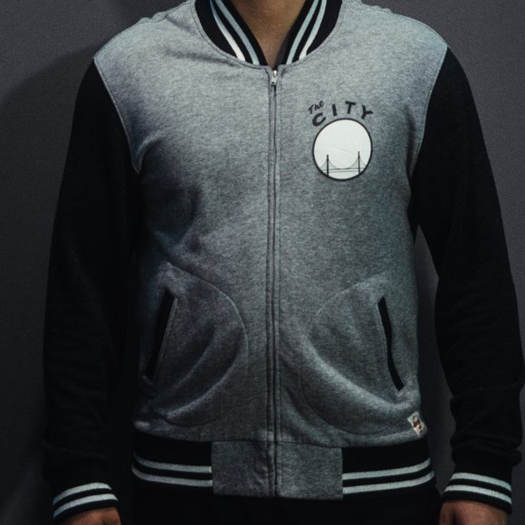 The City Baseball Jacket - Golden State Warriors Sportiqe - Picture 1 of 2